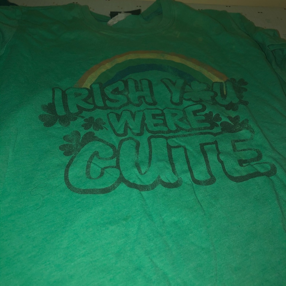 Green washed out vintage tee